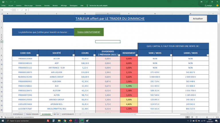 Ter Gratuit Boursier Comment suivre votre portefeuille boursier ? (Excel Gratuit)