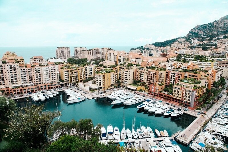 Vue aérienne de Monaco
