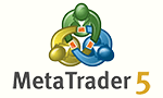MetaTrader 5 logo blanc