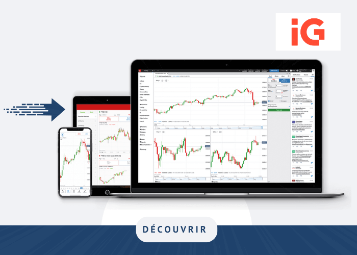 Visuel de la plateforme de trading IG