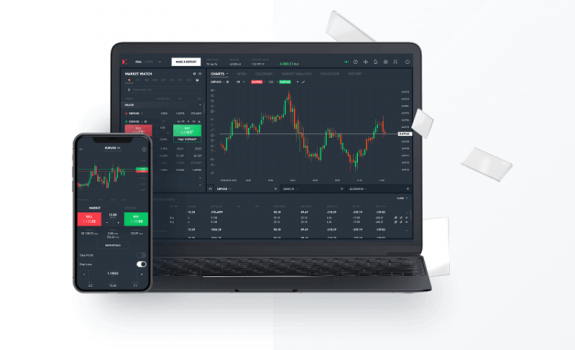 Capture d'écran de la plateforme de trading XTB